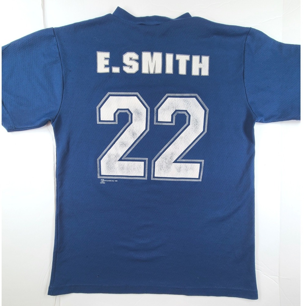 VTG 1999 Dallas Cowboys Emmitt Smith 22 Sport Attack Jersey Mens Large Blue NFL